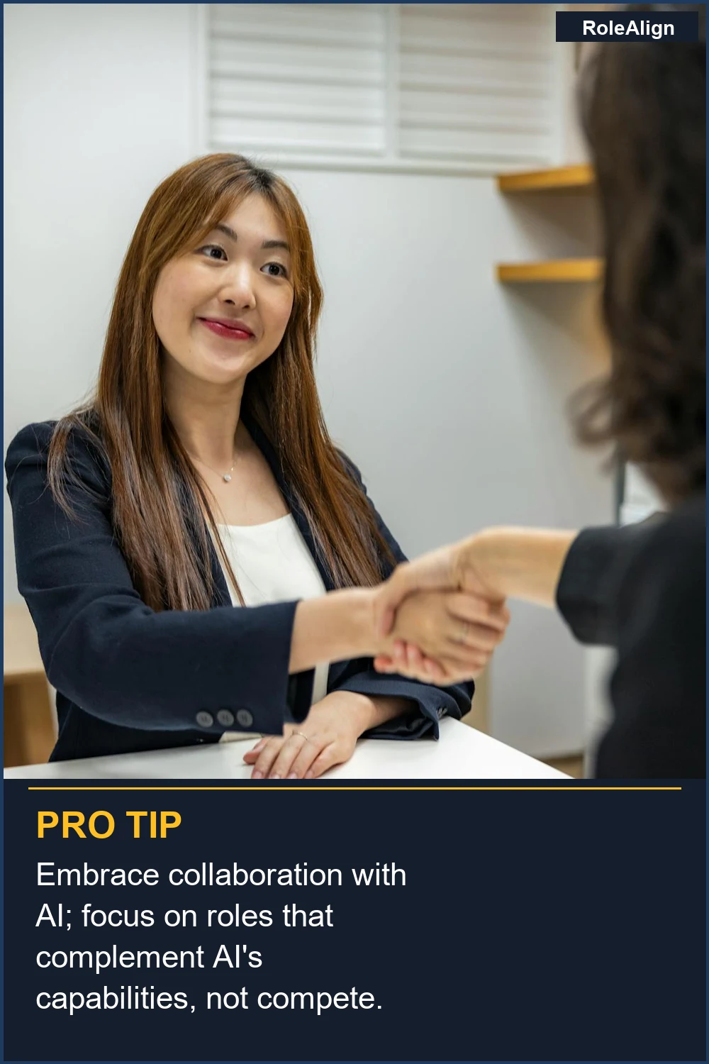 Embrace collaboration with AI; focus on roles that complement AI's capabilities, not compete.