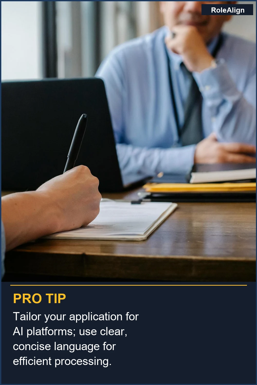 Tailor your application for AI platforms; use clear, concise language for efficient processing.
