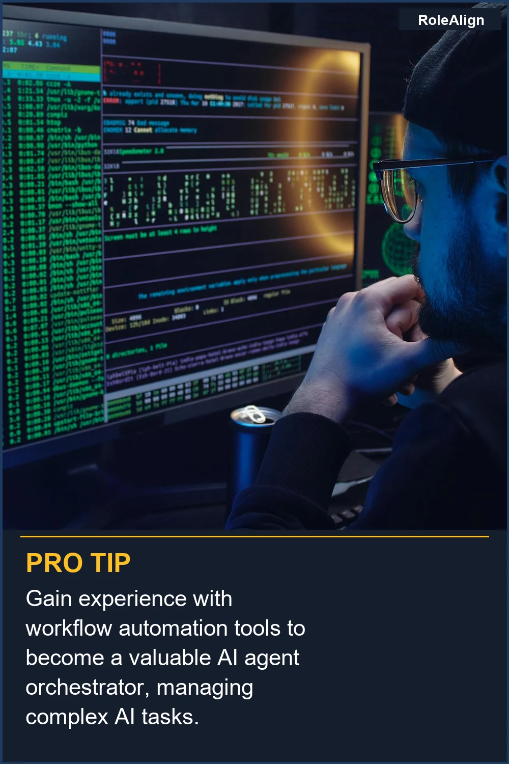 Gain experience with workflow automation tools to become a valuable AI agent orchestrator, managing complex AI tasks.