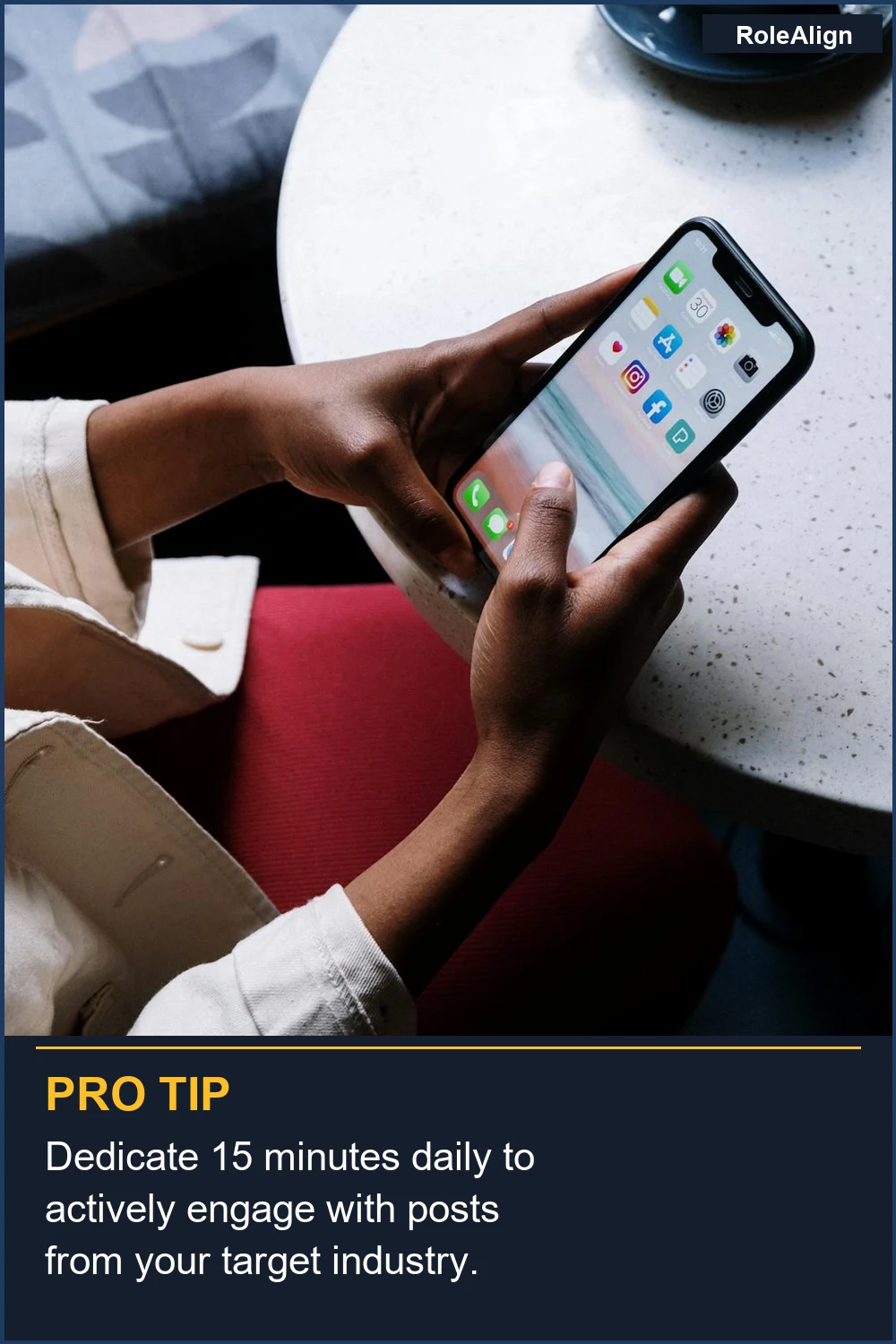 Dedicate 15 minutes daily to actively engage with posts from your target industry.