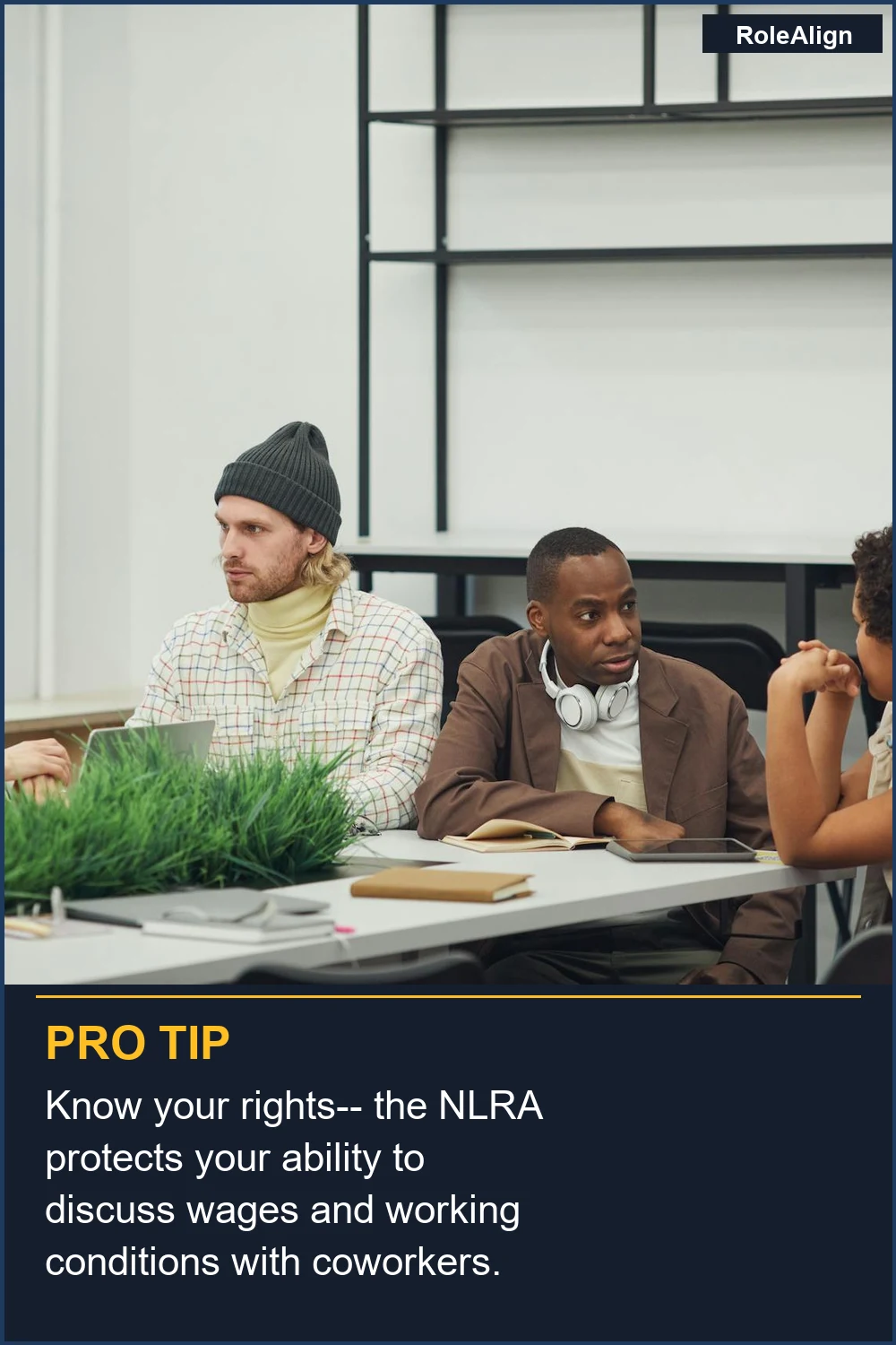 Know your rights-- the NLRA protects your ability to discuss wages and working conditions with coworkers.