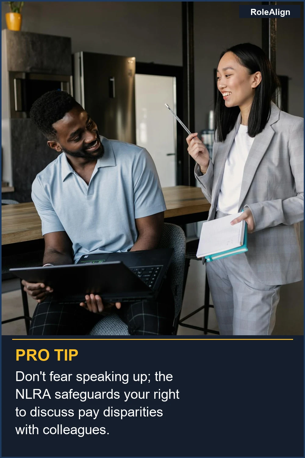 Don't fear speaking up; the NLRA safeguards your right to discuss pay disparities with colleagues.
