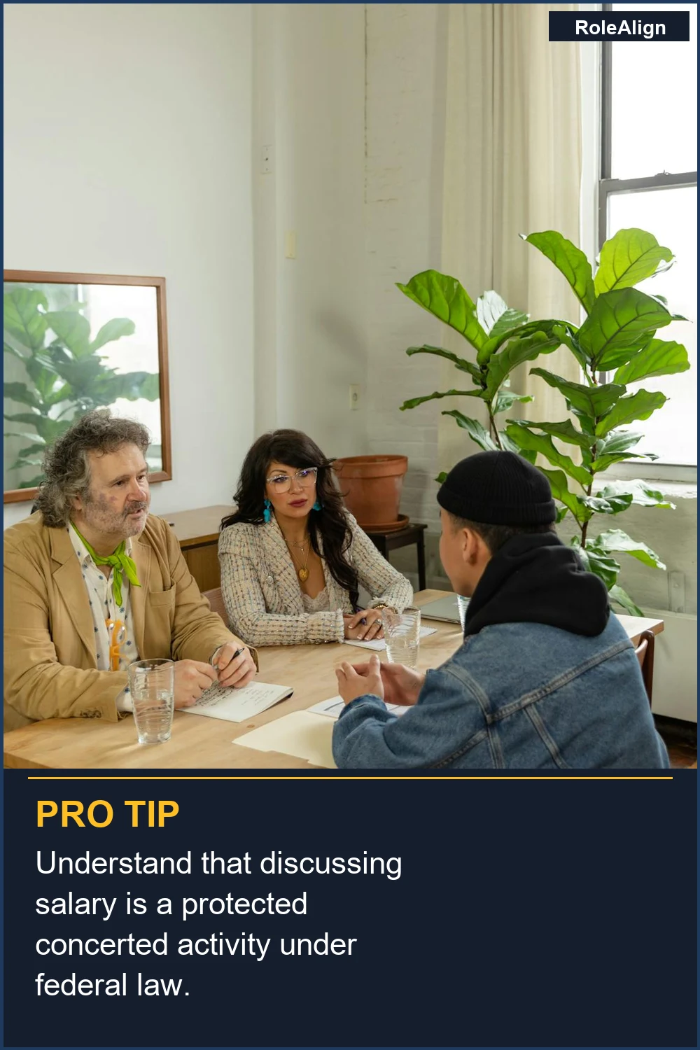 Understand that discussing salary is a protected concerted activity under federal law.