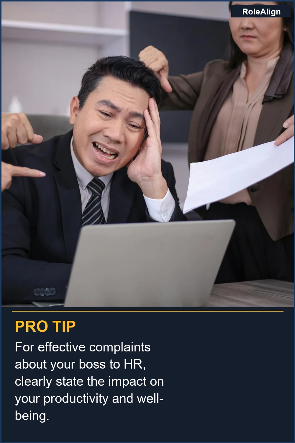 Para quejas efectivas sobre tu jefe a RRHH, declara claramente el impacto en tu productividad y bienestar.