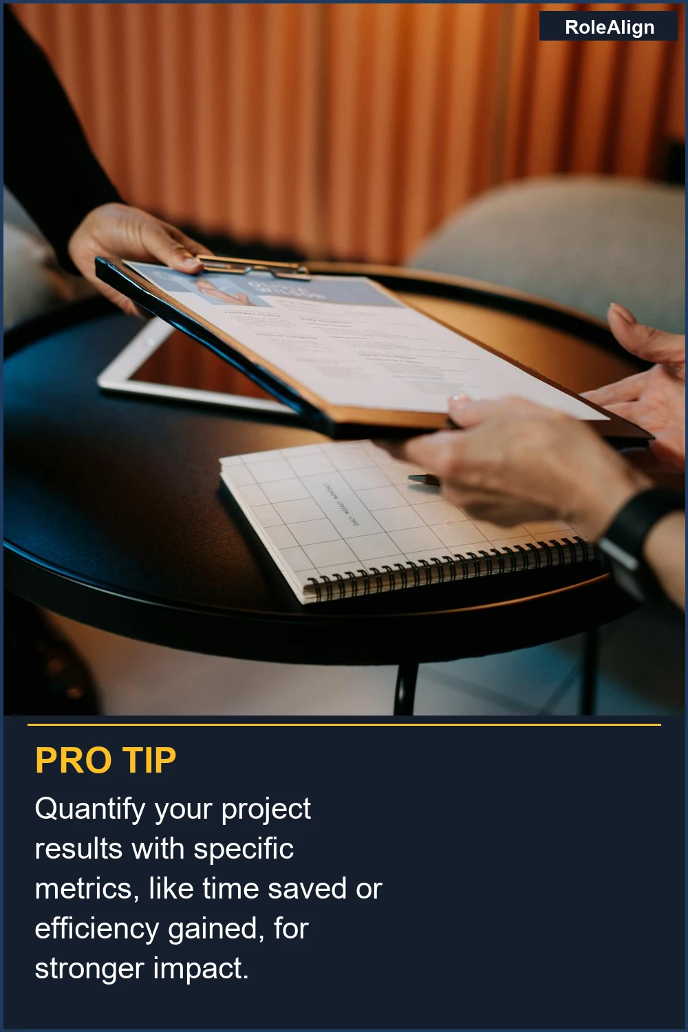 Cuantifica los resultados de tu proyecto con métricas específicas, como tiempo ahorrado o eficiencia ganada, para un mayor impacto.