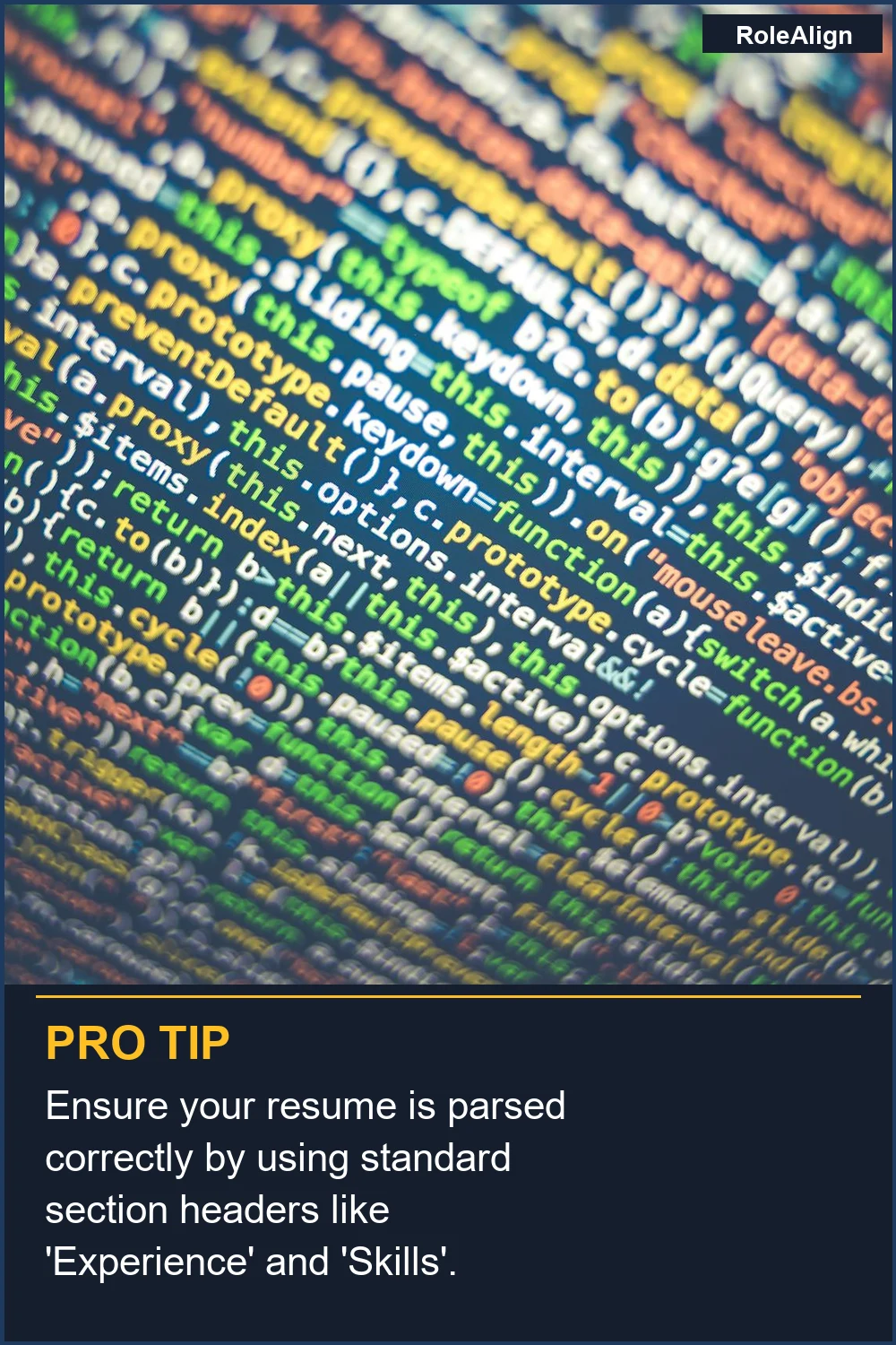 Asegúrate de que tu currículum se analice correctamente utilizando encabezados de sección estándar como 'Experiencia' y 'Habilidades'.