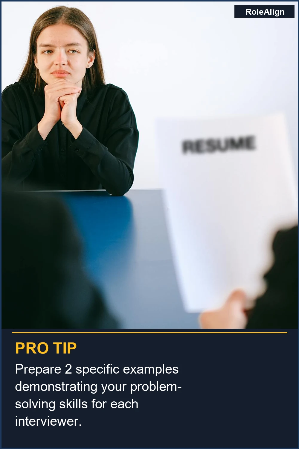 Prepare 2 specific examples demonstrating your problem-solving skills for each interviewer.