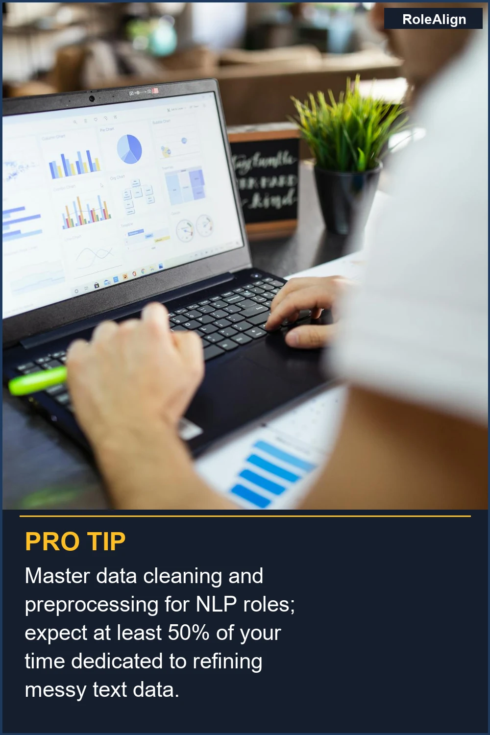Master data cleaning and preprocessing for NLP roles; expect at least 50% of your time dedicated to refining messy text data.