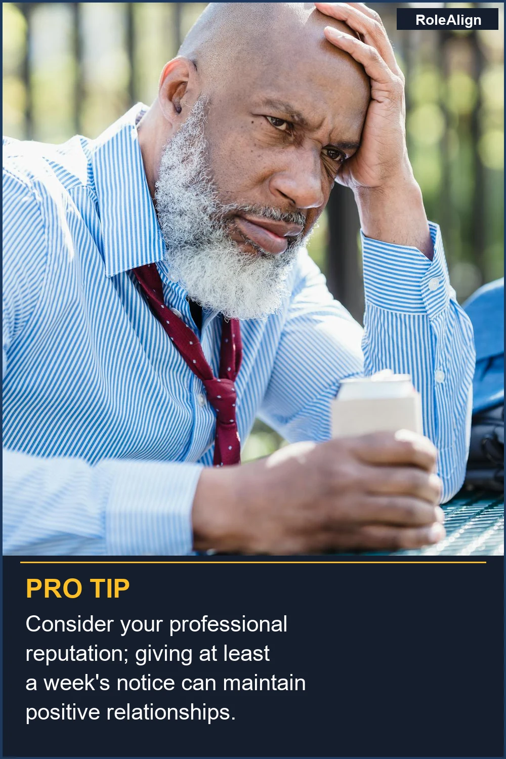 Consider your professional reputation; giving at least a week's notice can maintain positive relationships.