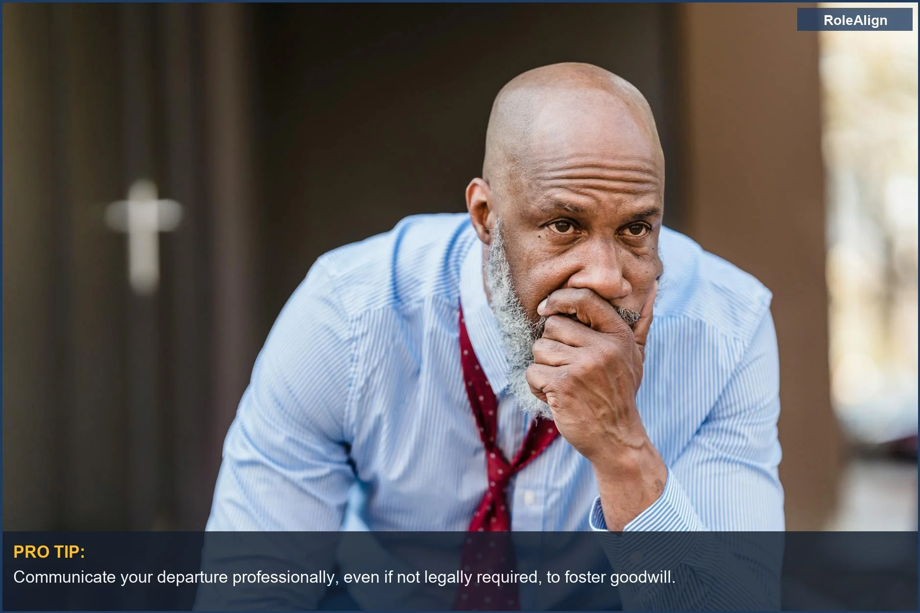 Thoughtful man pondering solutions, demonstrating the decision to leave when two weeks notice isn't legally binding.