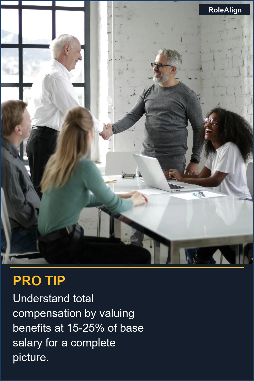 Understand total compensation by valuing benefits at 15-25% of base salary for a complete picture.