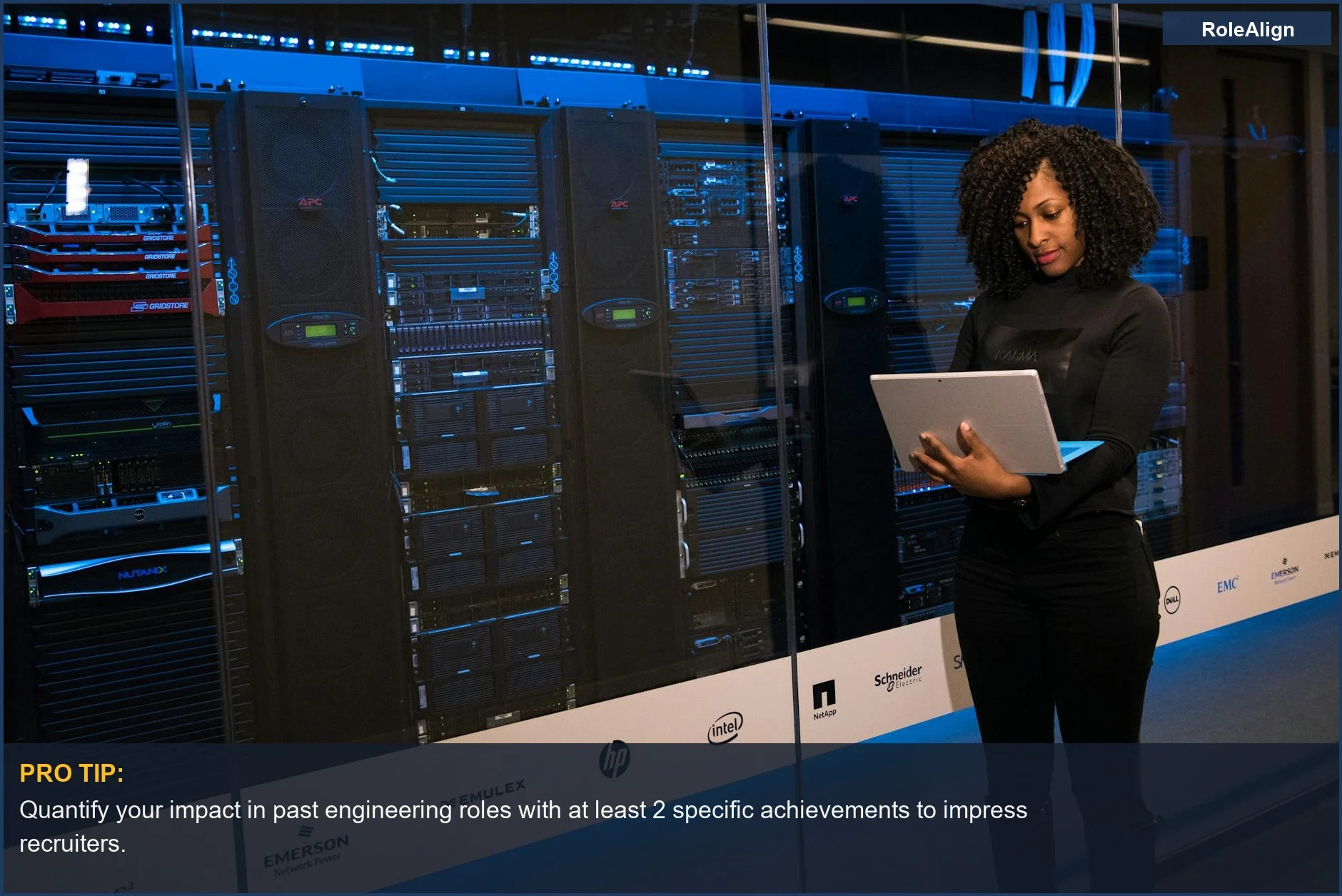 AI product manager career path reddit—female engineer monitoring data servers, showcasing technical expertise.