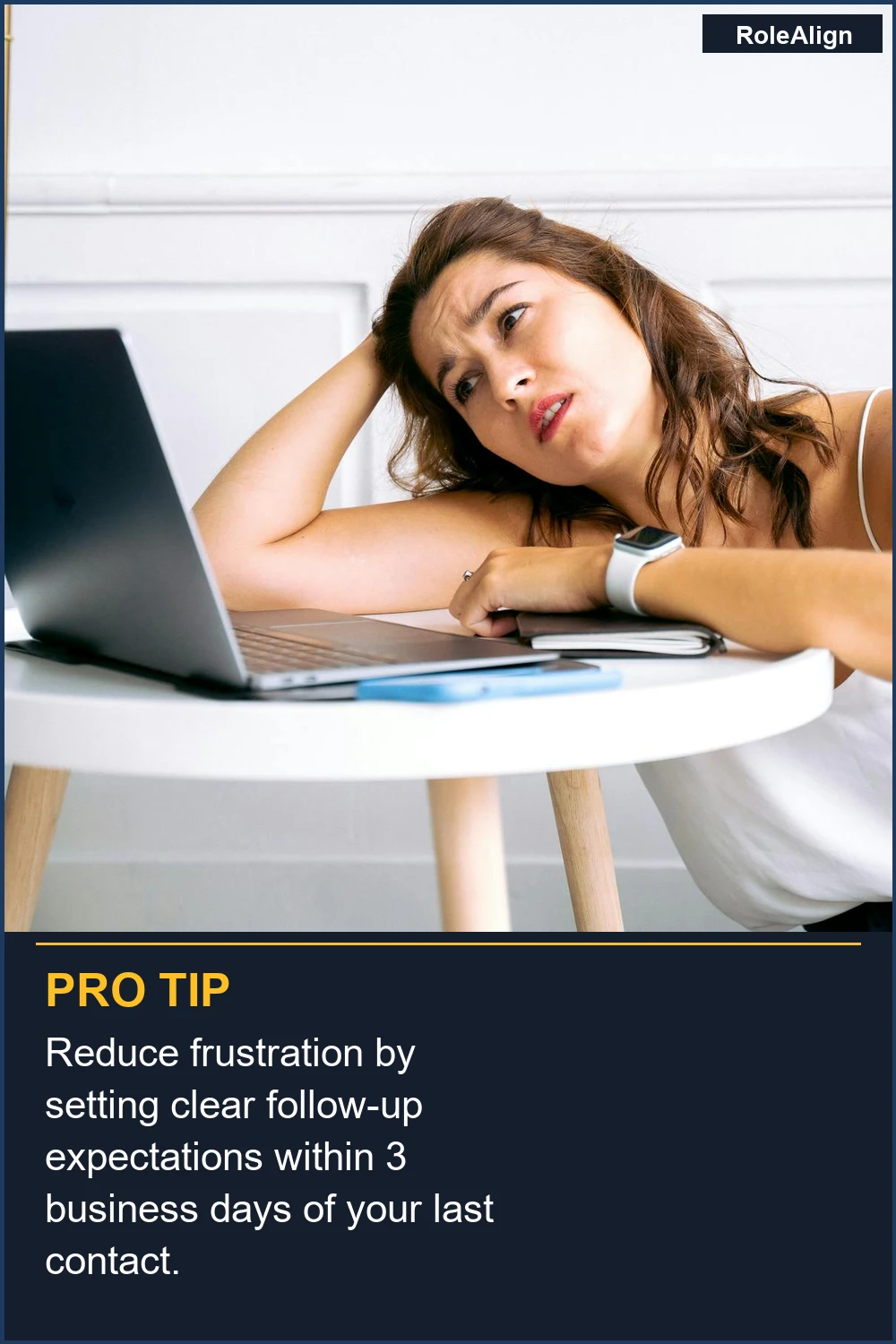 Reduce frustration by setting clear follow-up expectations within 3 business days of your last contact.