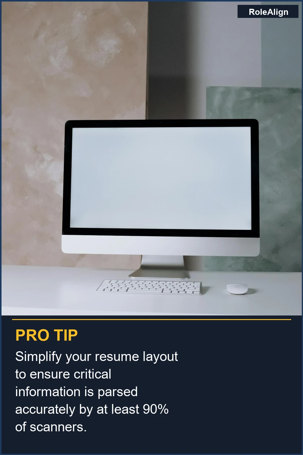 Simplifica el diseño de tu currículum para asegurar que la información crítica sea analizada con precisión por al menos el 90% de los escáneres.