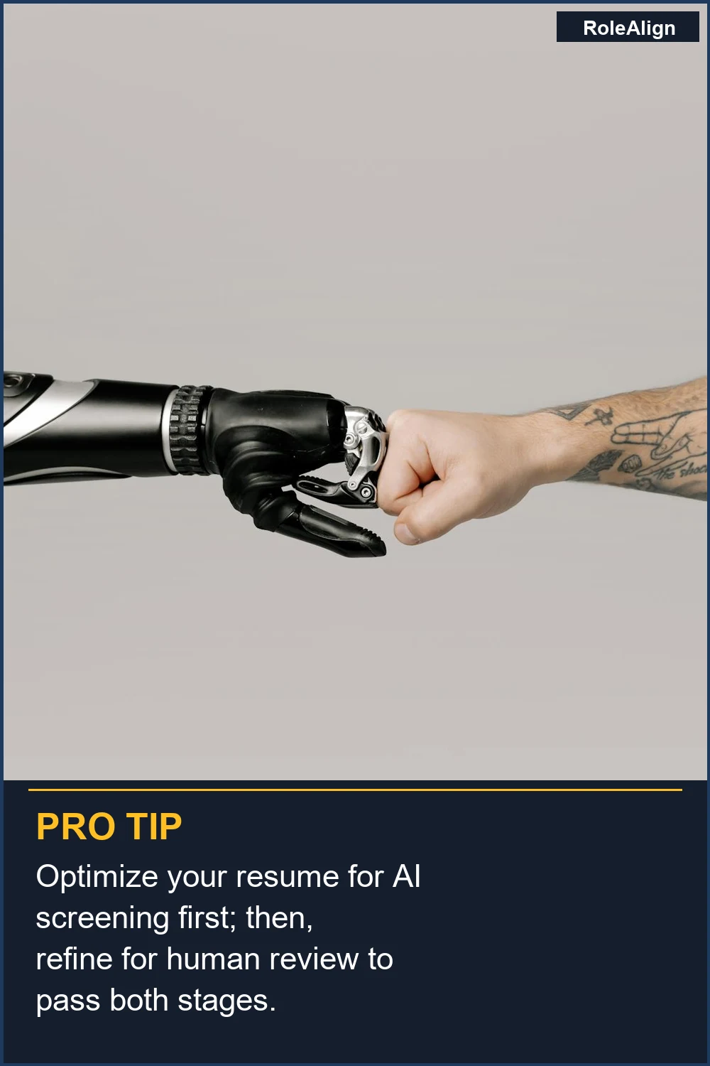 Optimize your resume for AI screening first; then, refine for human review to pass both stages.