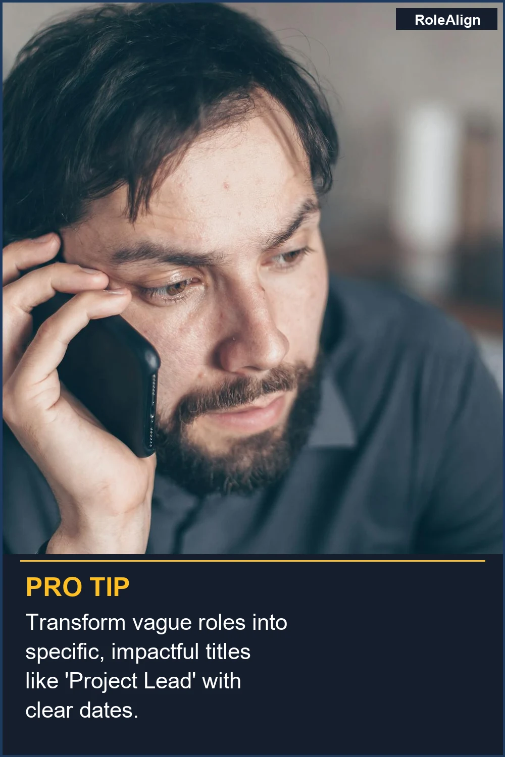 Transform vague roles into specific, impactful titles like 'Project Lead' with clear dates.
