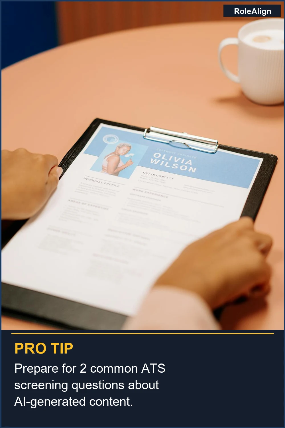 Prepare for 2 common ATS screening questions about AI-generated content.