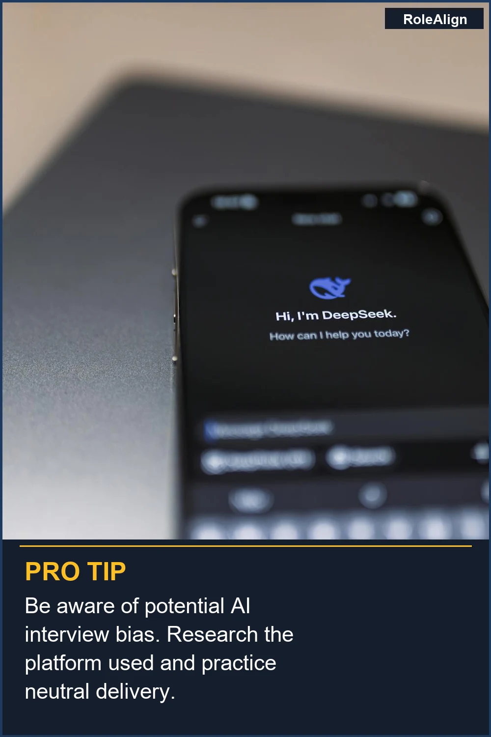 Be aware of potential AI interview bias. Research the platform used and practice neutral delivery.