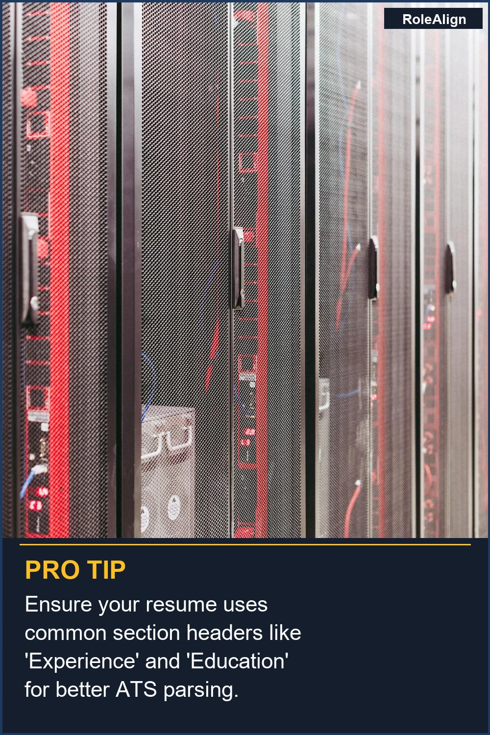 Ensure your resume uses common section headers like 'Experience' and 'Education' for better ATS parsing.