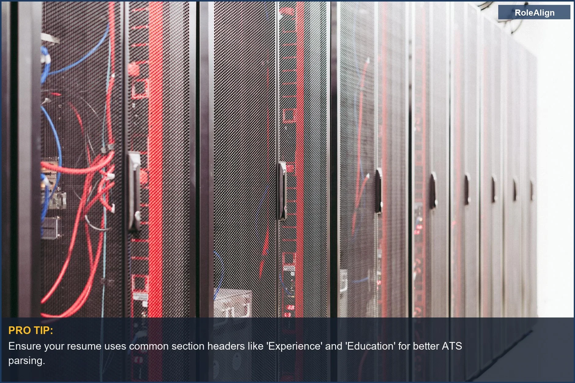Modern server room with blinking lights, illustrating the backend of applicant tracking system how it works.