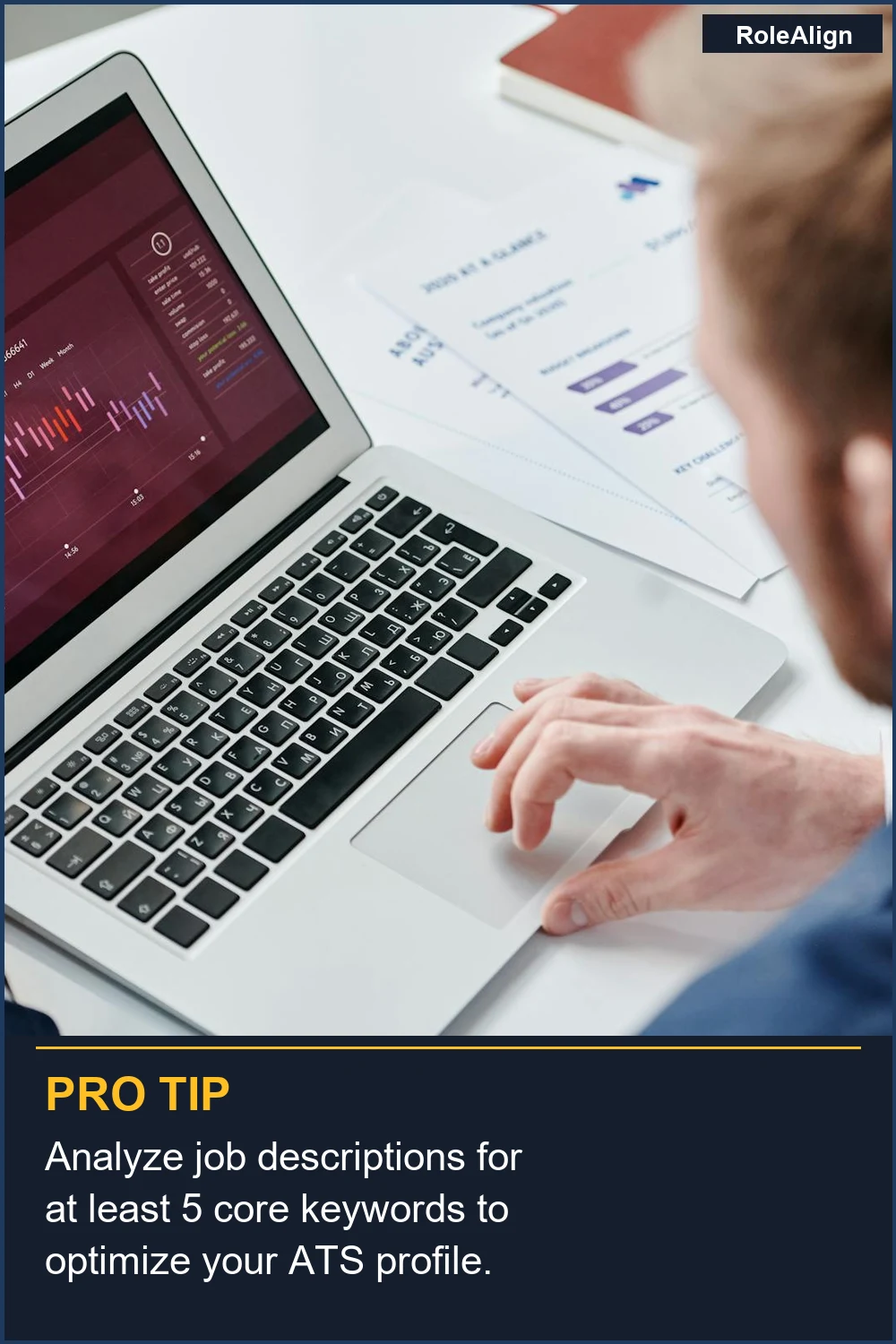 Analyze job descriptions for at least 5 core keywords to optimize your ATS profile.