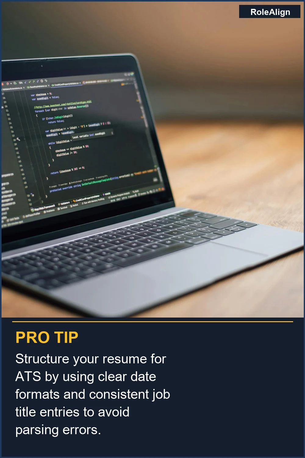 Structure your resume for ATS by using clear date formats and consistent job title entries to avoid parsing errors.