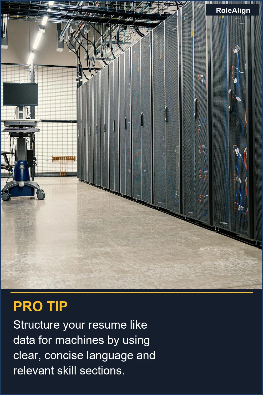 Structure your resume like data for machines by using clear, concise language and relevant skill sections.