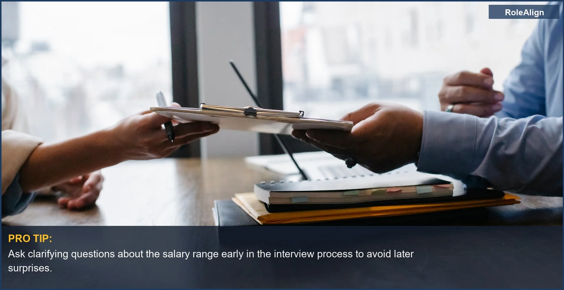 Applicant submits resume during a job interview, facing potential salary discrimination.