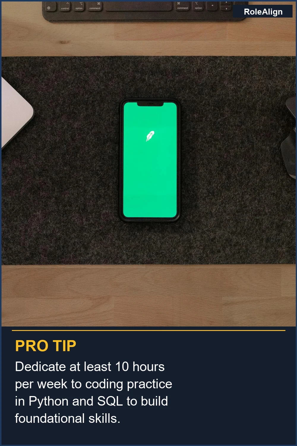 Dedicate at least 10 hours per week to coding practice in Python and SQL to build foundational skills.