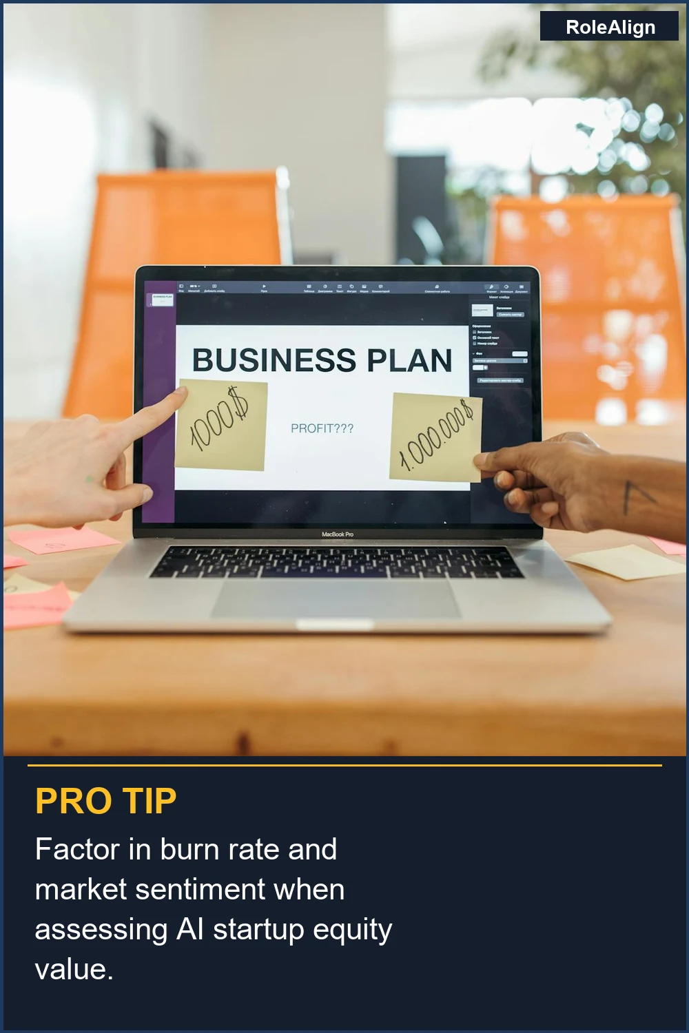 Ten en cuenta la tasa de quema de efectivo y el sentimiento del mercado al evaluar el valor del capital de una startup de IA.