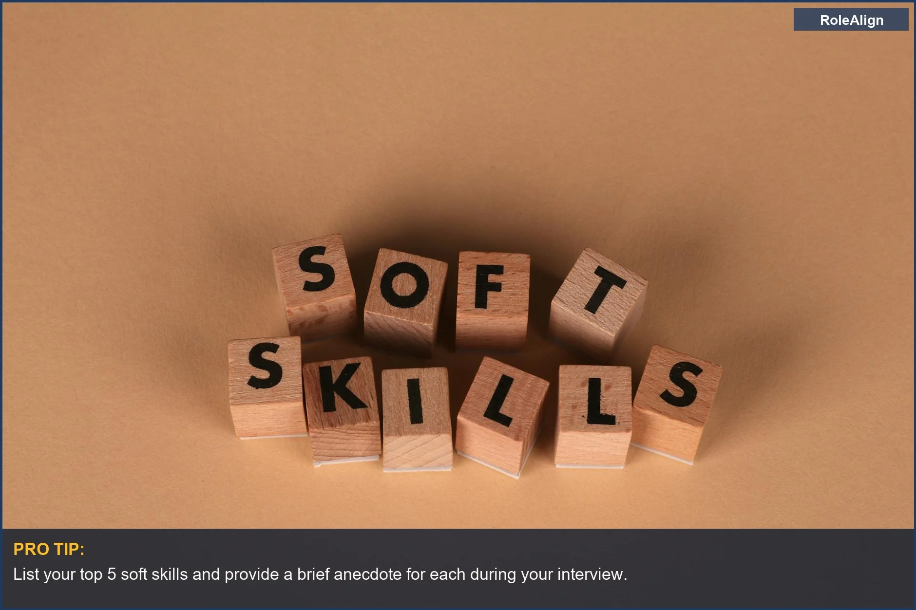 Wooden blocks spelling 'Soft Skills' emphasize personal development for a career transition.