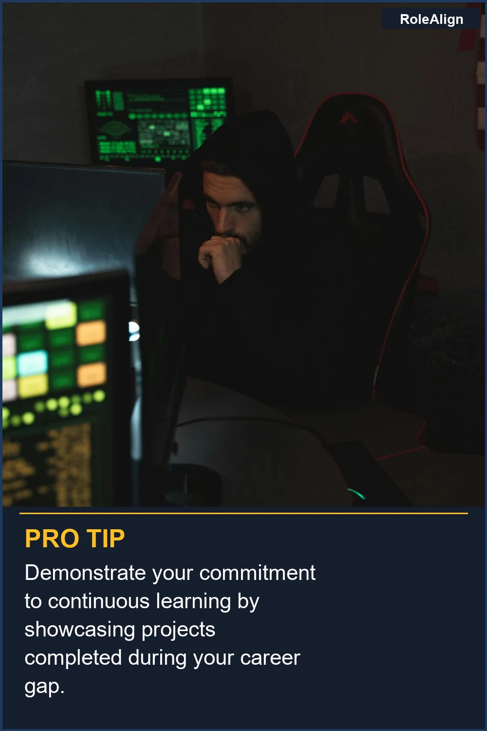 Demonstrate your commitment to continuous learning by showcasing projects completed during your career gap.