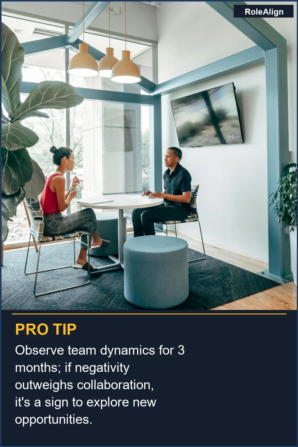 Observe team dynamics for 3 months; if negativity outweighs collaboration, it's a sign to explore new opportunities.