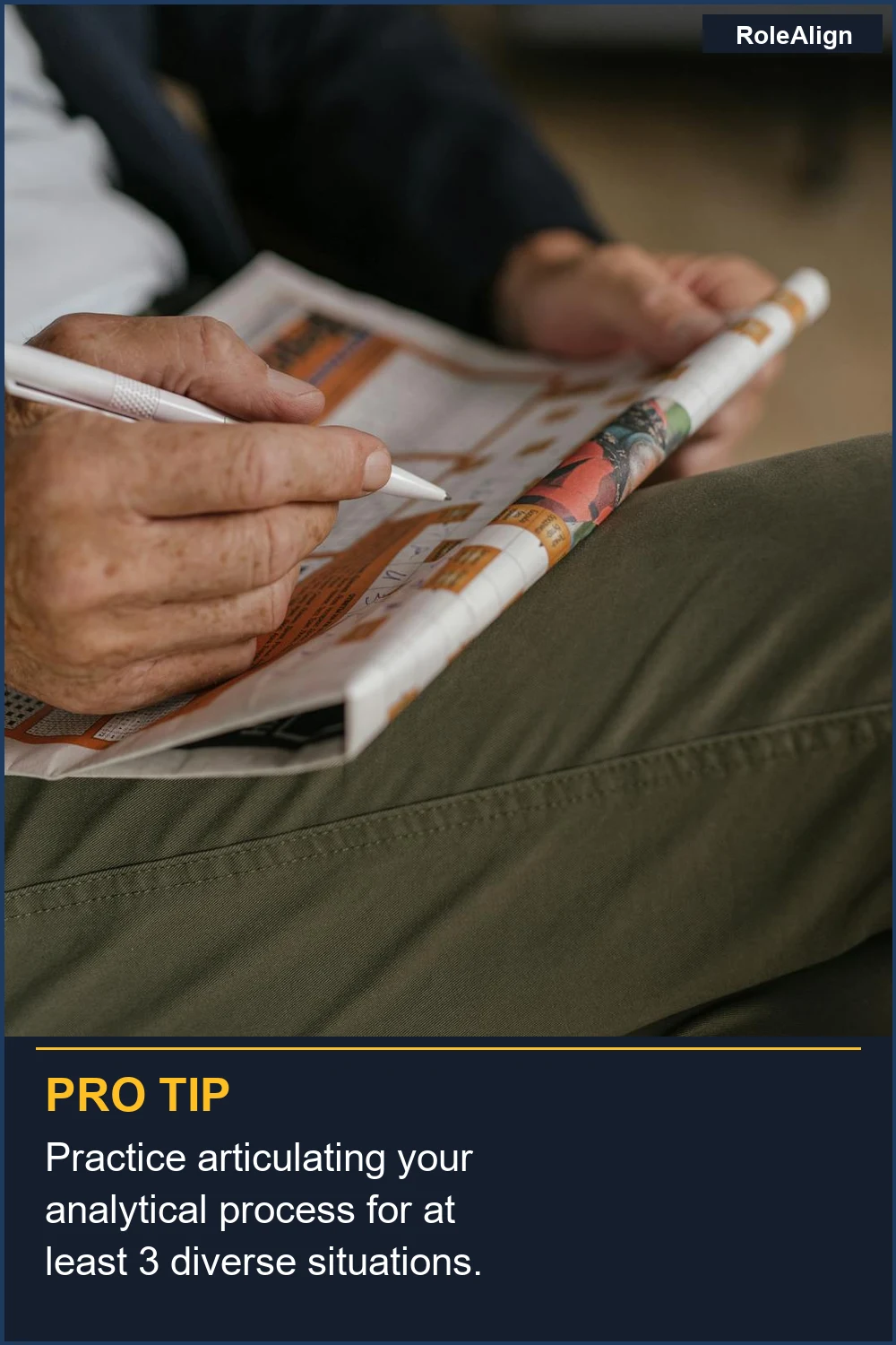 Practice articulating your analytical process for at least 3 diverse situations.