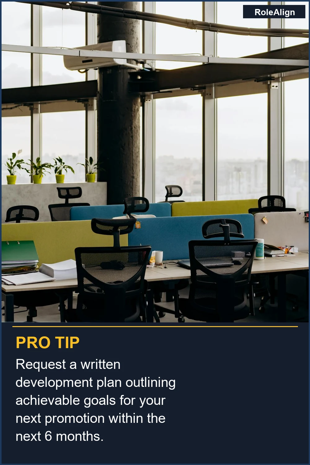 Request a written development plan outlining achievable goals for your next promotion within the next 6 months.