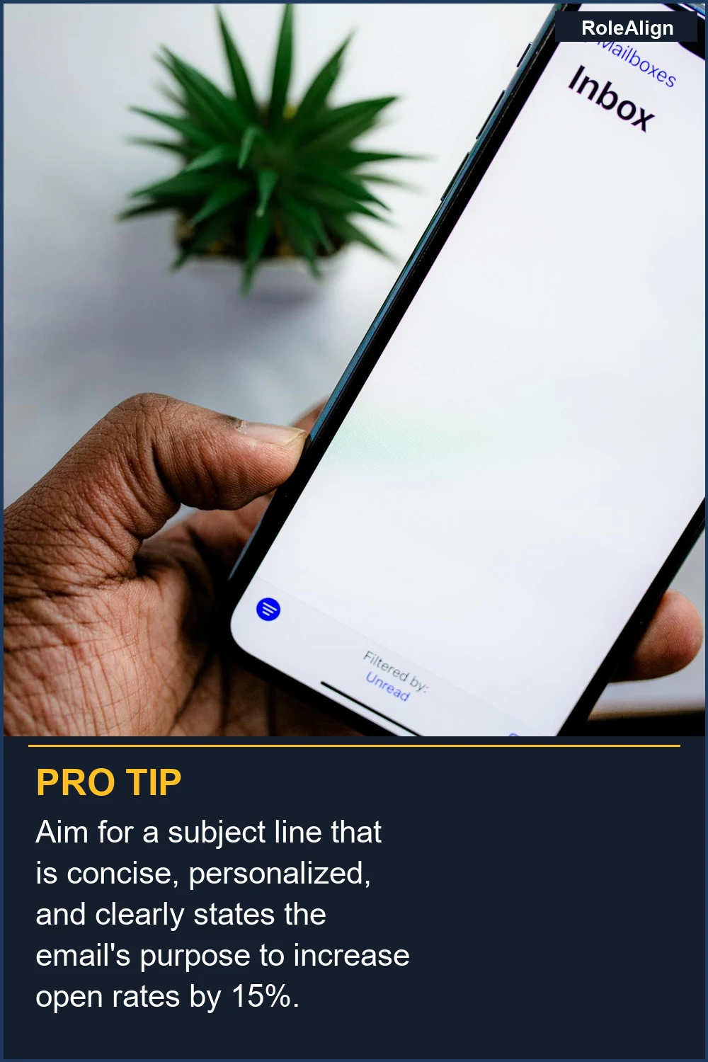 Aim for a subject line that is concise, personalized, and clearly states the email's purpose to increase open rates by 15%.