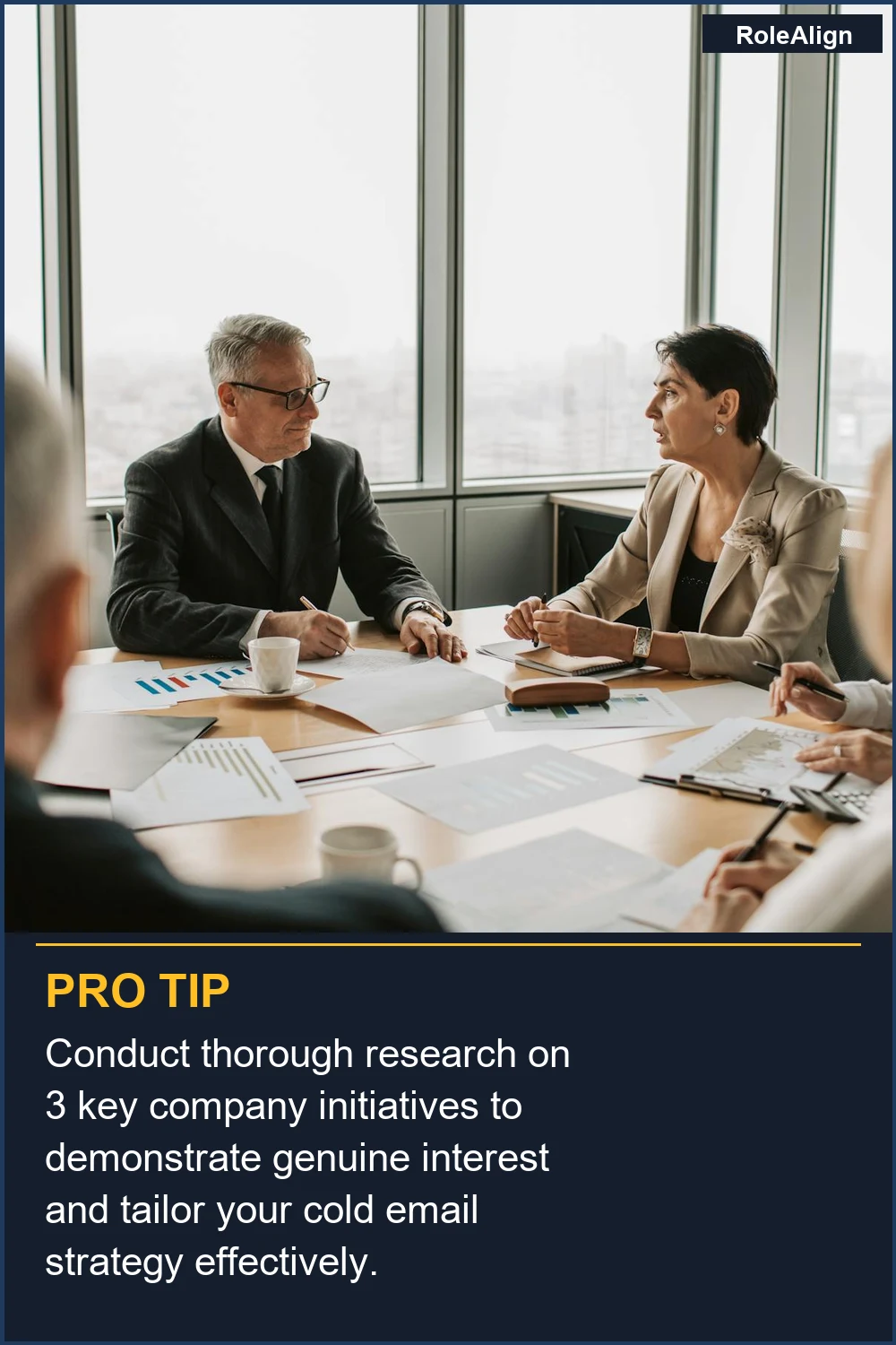 Conduct thorough research on 3 key company initiatives to demonstrate genuine interest and tailor your cold email strategy effectively.