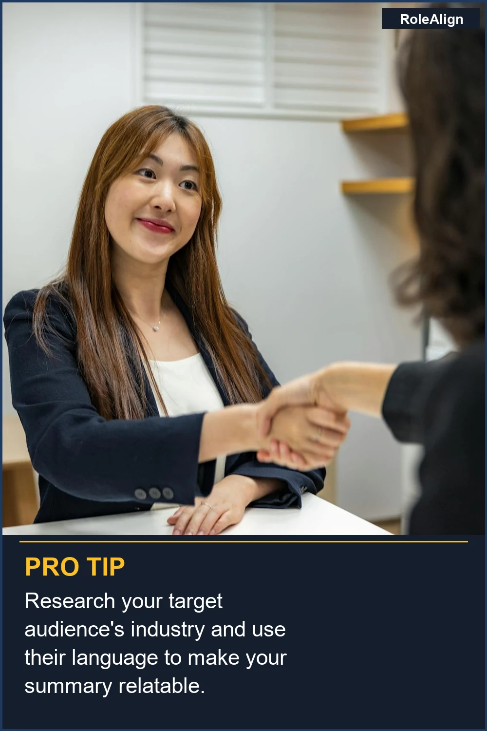 Research your target audience's industry and use their language to make your summary relatable.