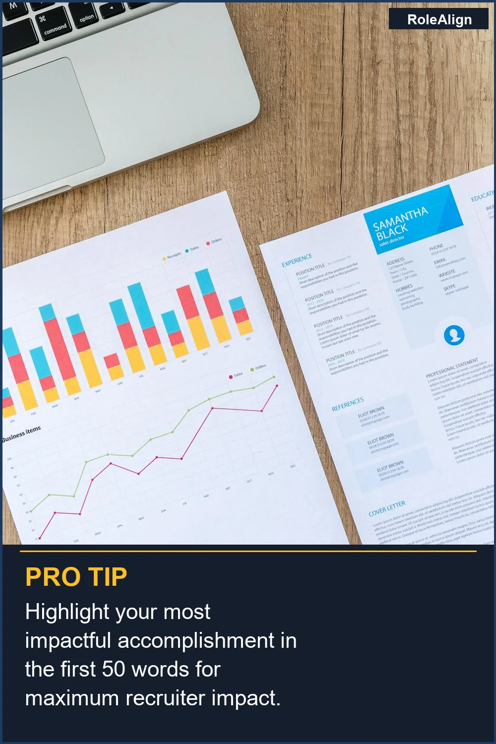Highlight your most impactful accomplishment in the first 50 words for maximum recruiter impact.