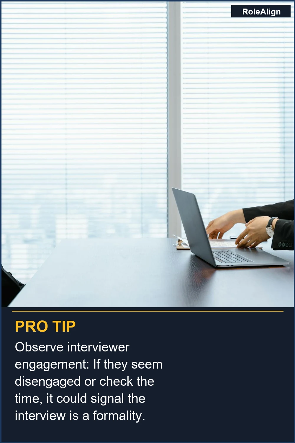 Observe interviewer engagement: If they seem disengaged or check the time, it could signal the interview is a formality.
