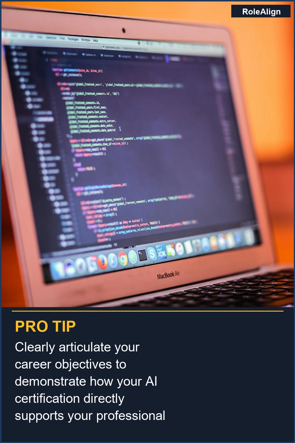Clearly articulate your career objectives to demonstrate how your AI certification directly supports your professional path.