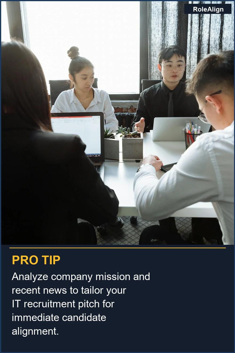 Analyze company mission and recent news to tailor your IT recruitment pitch for immediate candidate alignment.