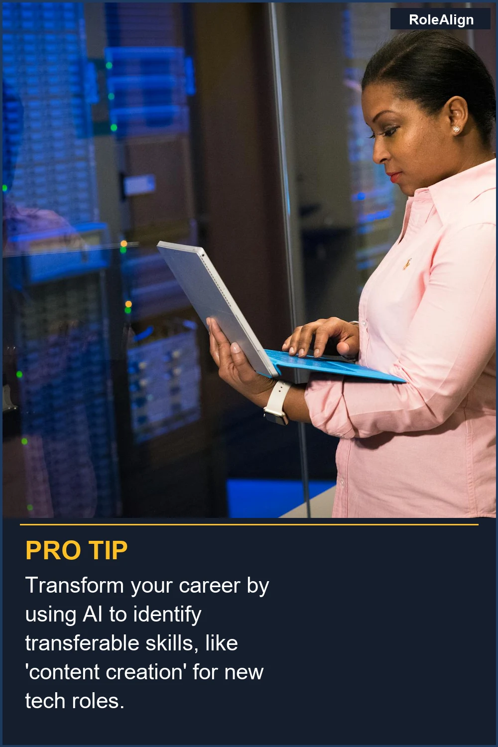 Transform your career by using AI to identify transferable skills, like 'content creation' for new tech roles.