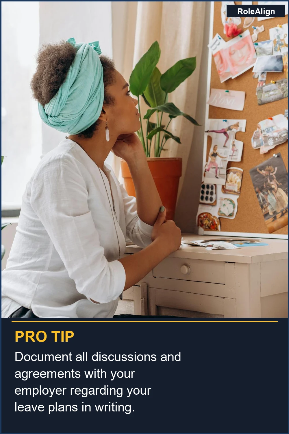 Document all discussions and agreements with your employer regarding your leave plans in writing.