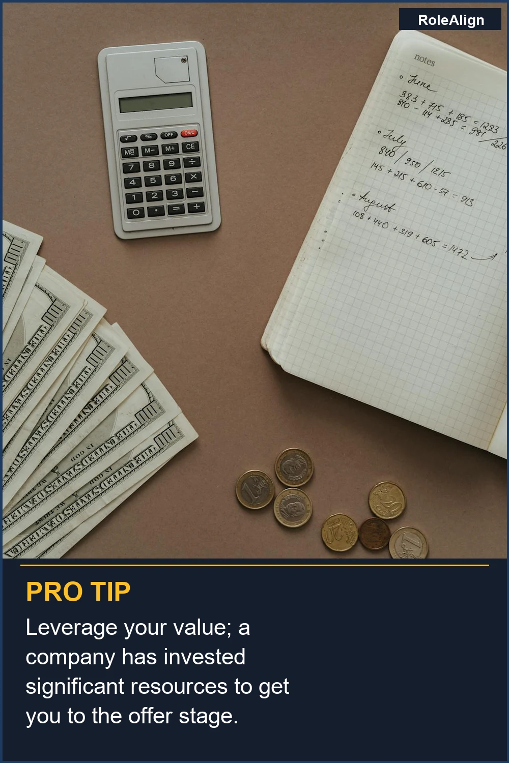 Aprovecha tu valor; una empresa ha invertido recursos significativos para llevarte a la etapa de oferta.