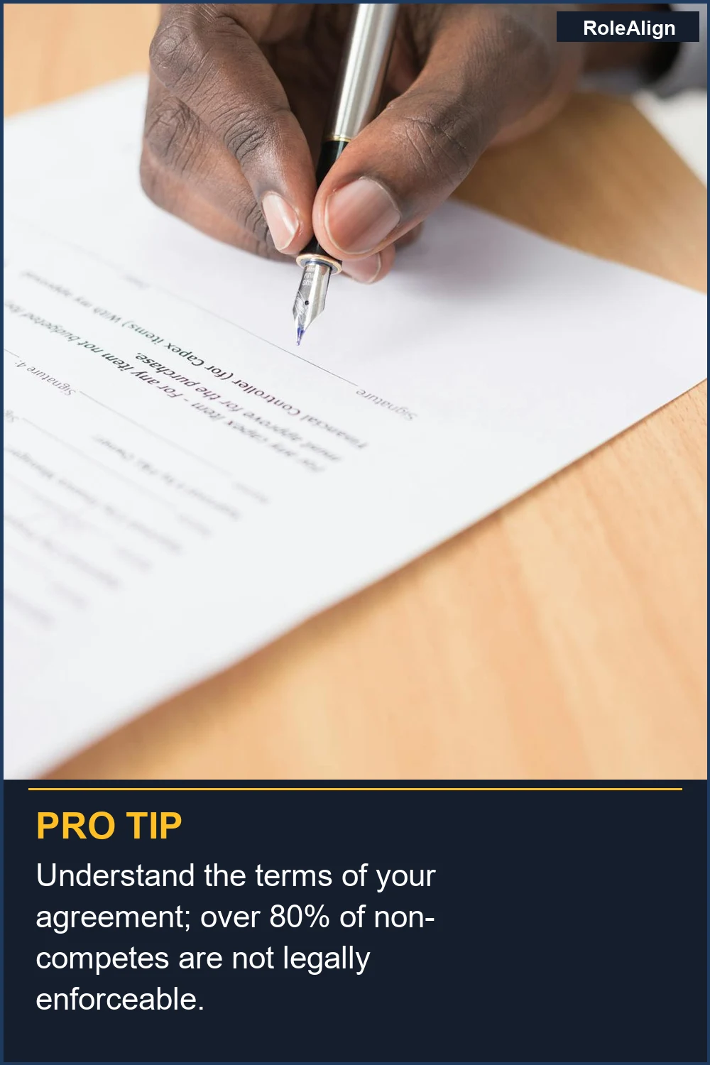 Understand the terms of your agreement; over 80% of non-competes are not legally enforceable.