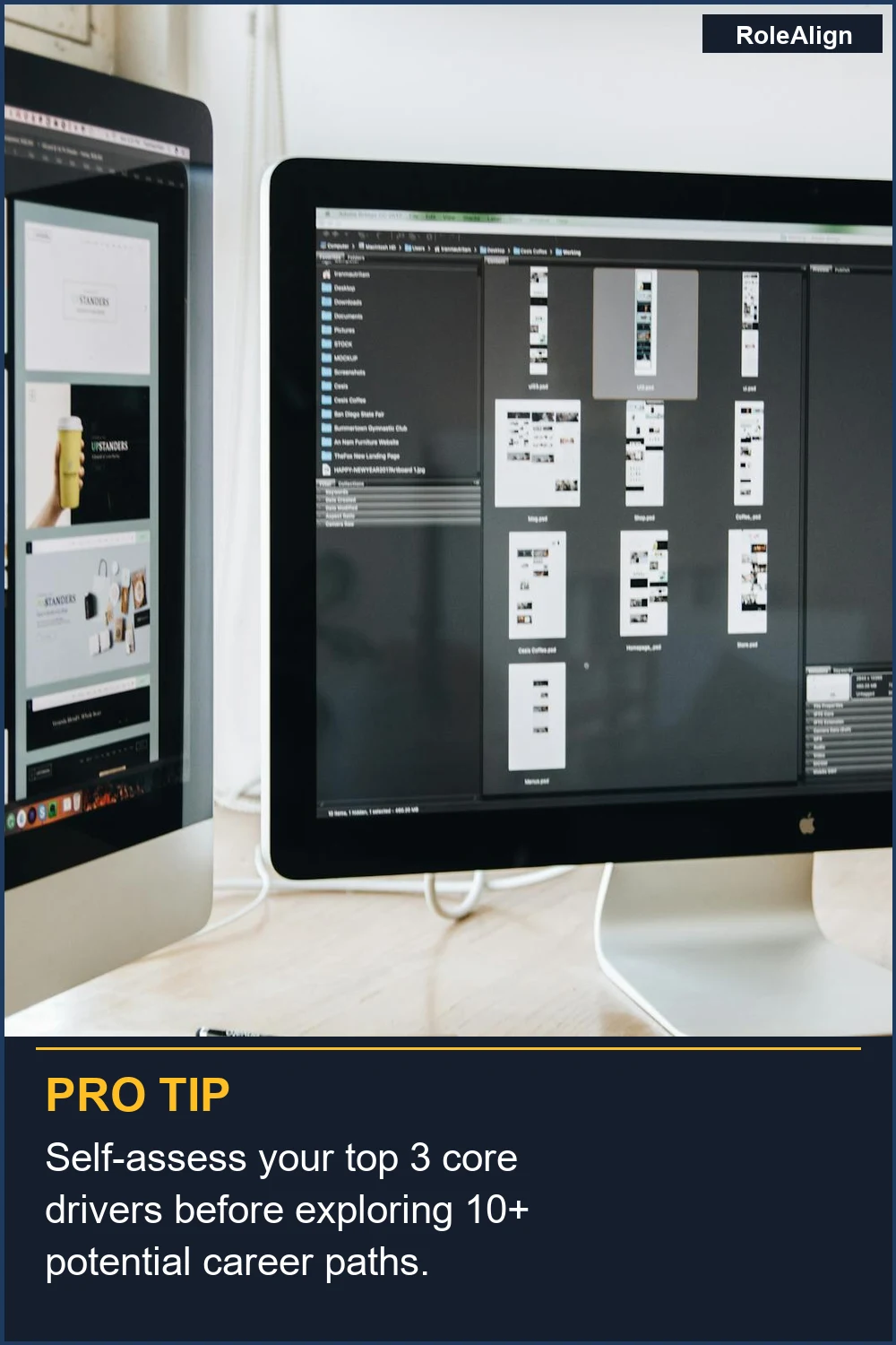 Self-assess your top 3 core drivers before exploring 10+ potential career paths.