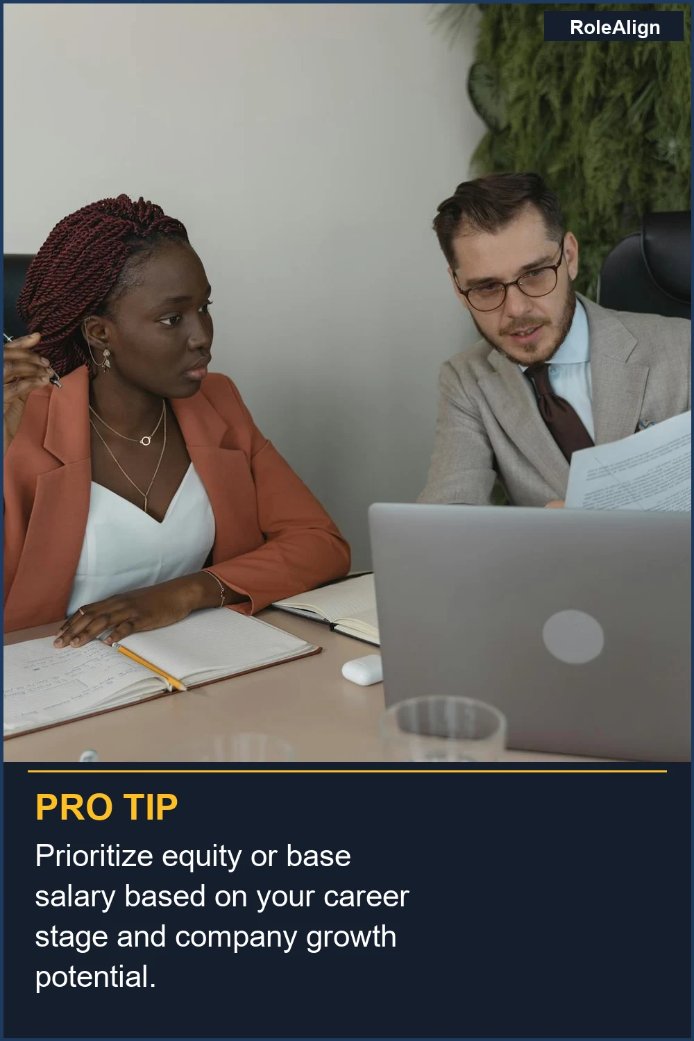 Prioritize equity or base salary based on your career stage and company growth potential.