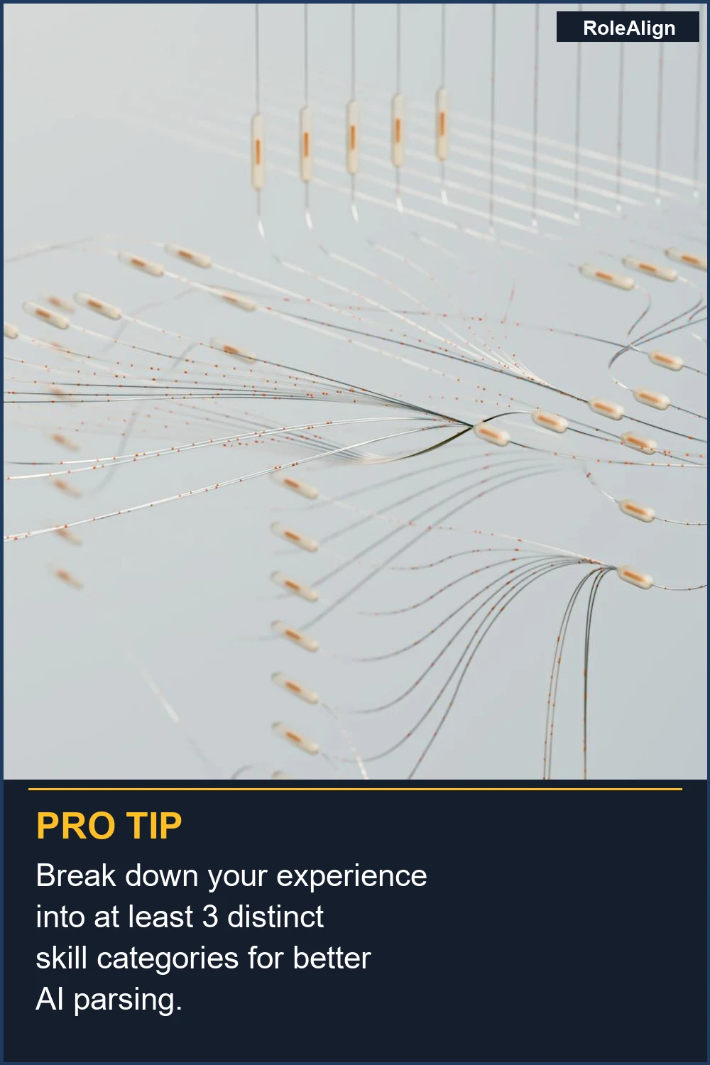 Desglosa tu experiencia en al menos 3 categorías de habilidades distintas para un mejor análisis de IA.