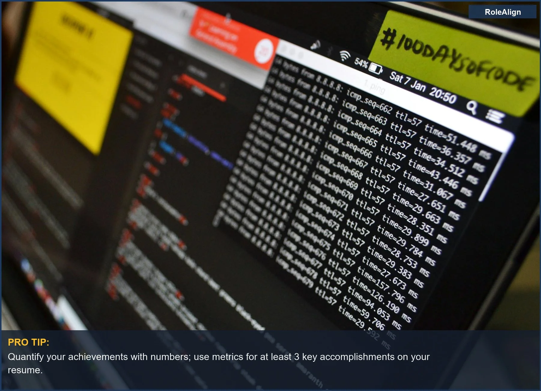 Macro view of coding and data analysis on a laptop, addressing ATS screening logic issues.